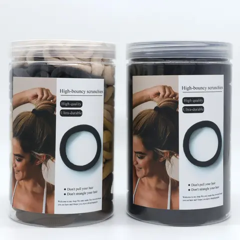 Solid Color Hair Tie, High Stretch Hair Tie, Thick Hair Ties, Elastic Hair Accessory, Scrunchie, Hair Accessories for Women & Girls, Minimalist Headwear