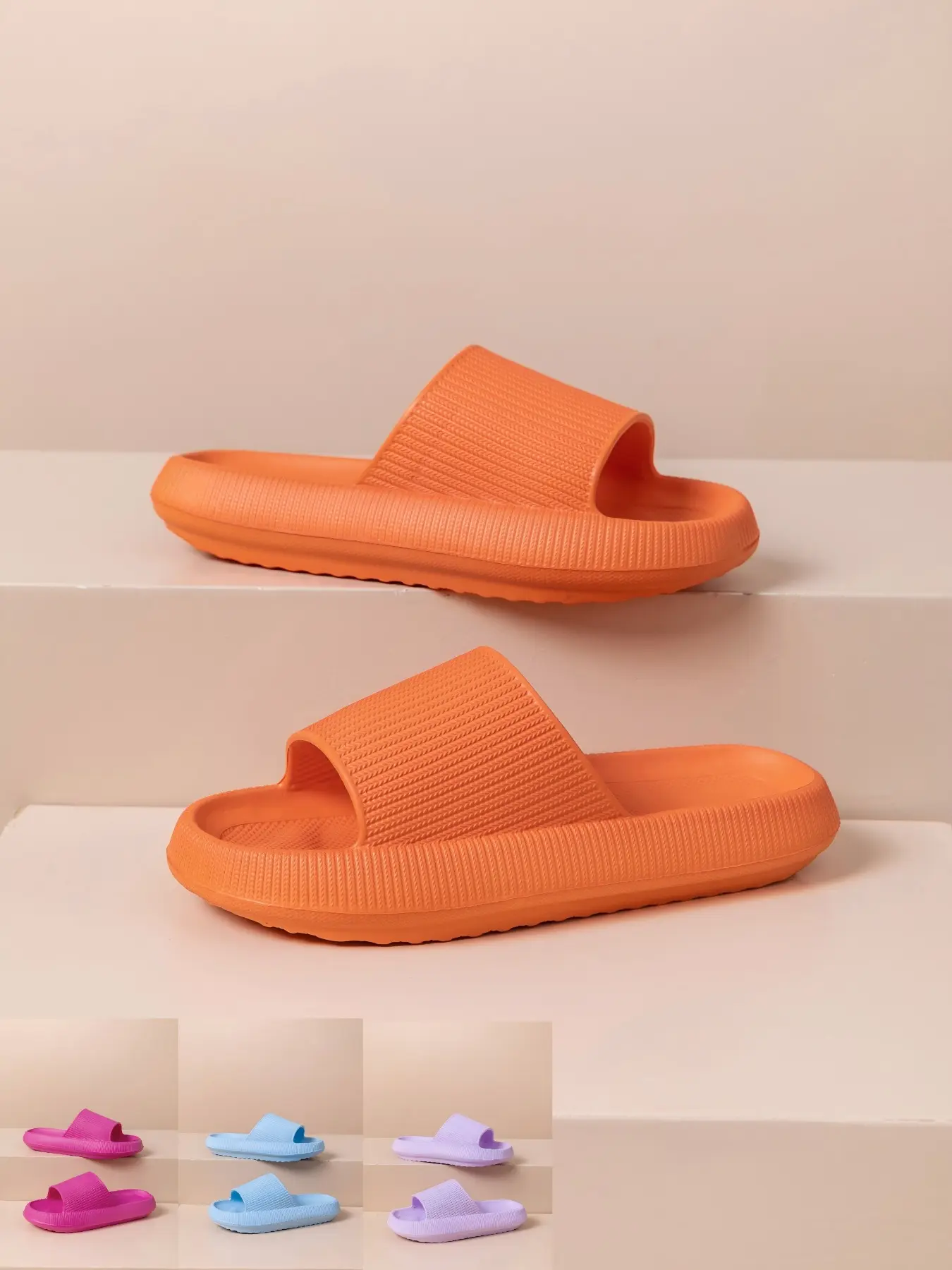 Comfortable Summer Unisex Home Slippers, Slide Slipper, Slip Ons Slippers, Eva Beach Slippers, Waterproof Non-Slip Sandals, Thick Sole, Indoor Outdoor Footwear, Soft Insole, Beach Travel