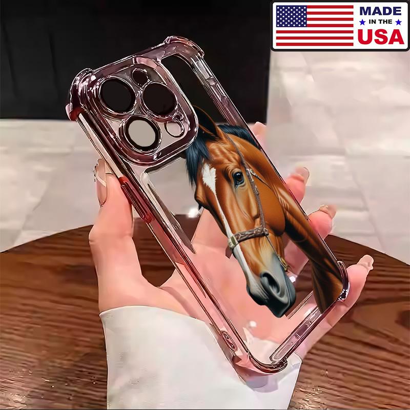 Bay Horse Western Aesthetic Design Pattern Casing For iPhone 17 16 15 14 13 12 Samsung 22 23 24 25 Plus Pro Max Ultra Soft Silicon TPU Shockproof Protector Vintage Unique Fashion Mobile Phone Case