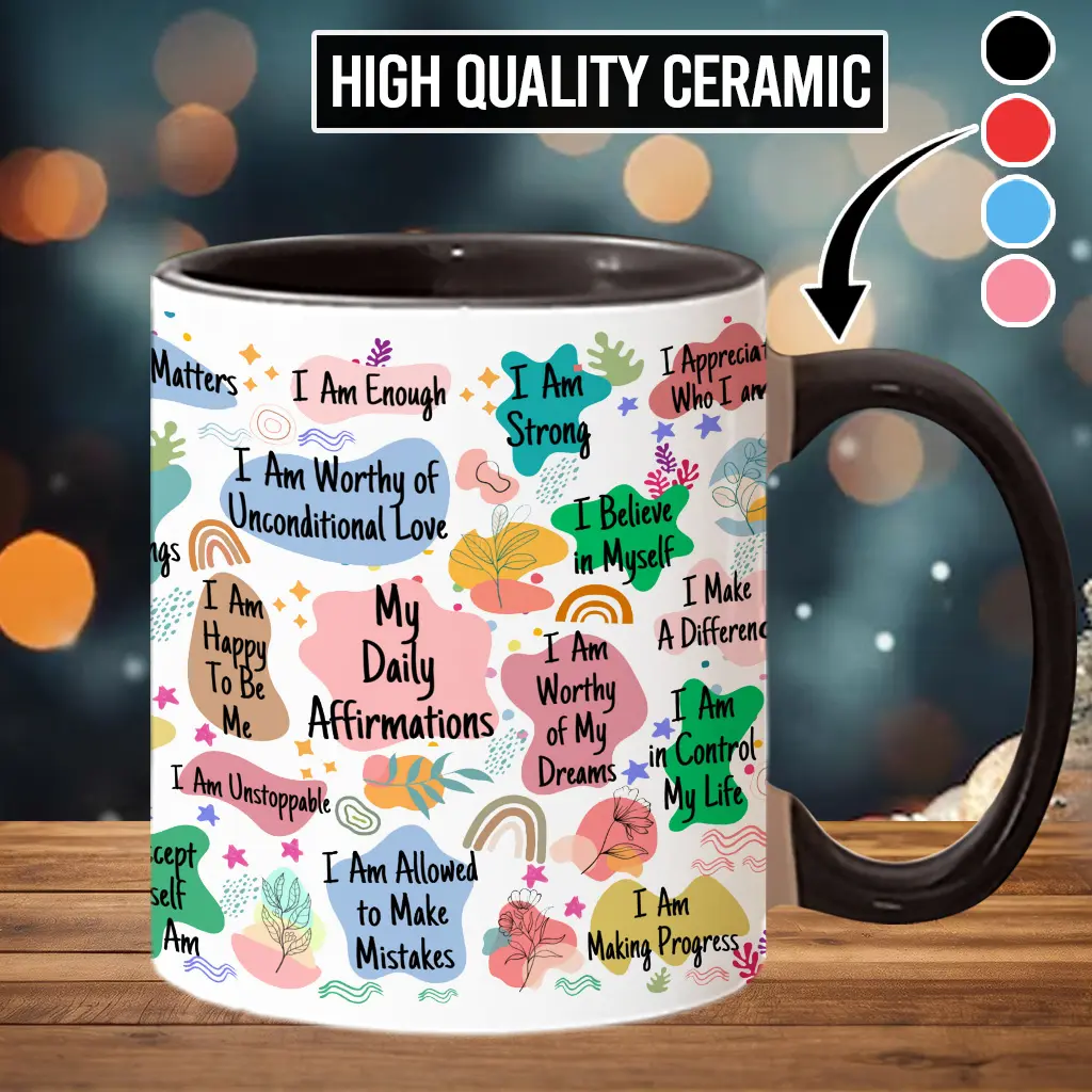 Daily Affirmations Ceramic Coffee Mug - "Have A Nice Day" Funny Beverage Cup, Reusable, Stylish, Washable Kitchenware Drinkware - scs10053