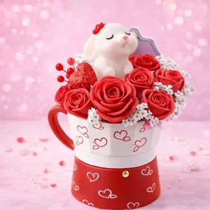 Velas Yoyi Coffee  Floral  Bouquet Candle