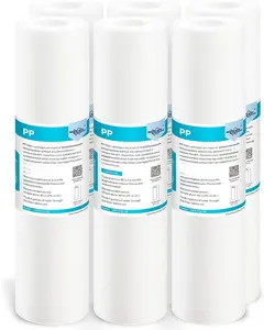 20 Micron Sediment Water Filter Replacement Polypropylene  10"x 2.5" for Whole House RO System, Compatible with Aqua-Pure AP110, GE FXUSC, WHKF-GD05, Culligan P5-6 Pack
