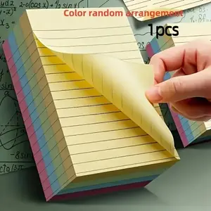 Colorful Self-Adhesive Sticky Notes Set, 100 Sheets, Square Shapes, Ideal for Home School Office Use, Record Life & Work, Office Supplies