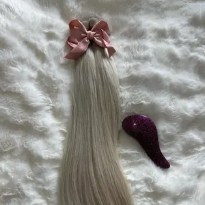 ‍️‍️️Coleta Rubia Ceniza Standar 24” pulgadas 100 % humana - Calidad standar Ideal para crear itip, cortina grapa, etc. • Color: Rubio Cenizo Largo: 24" pulgada Peso: 100 gramos Textura: Lacia natural