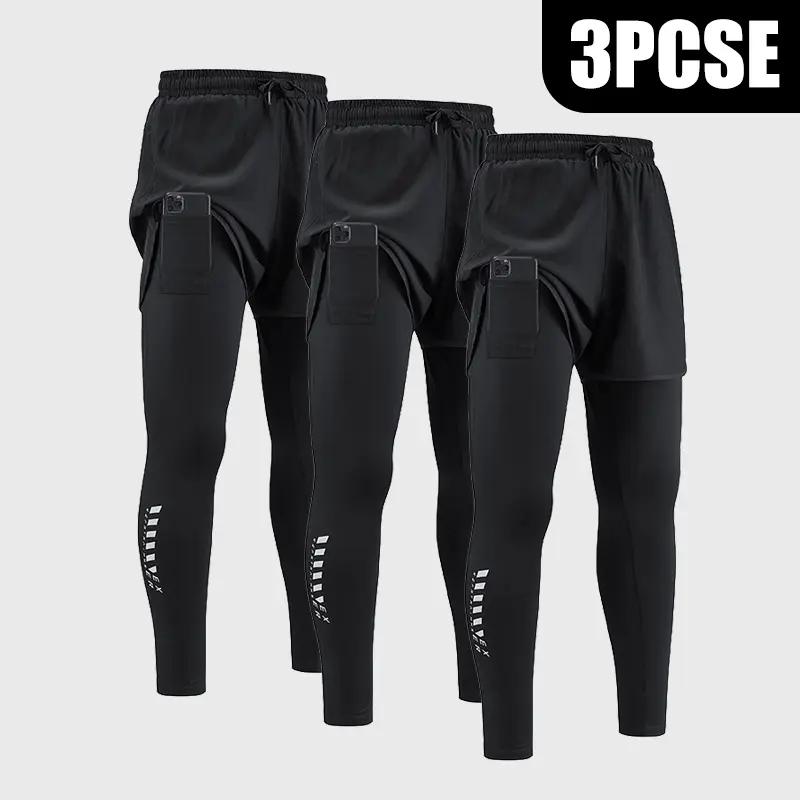 #SummerVibes Men’s two-way quick-dry breathable stretch athletic pants with elastic waistband and drawstring; breathable, comfortable quick-dry fabric suitable for all seasons, ideal for outdoor running, fitness training, and other outdoor activities