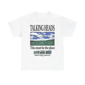 Talking Heads Graphic T-Shirt Featuring This Must Be the Place Lyrics Retro 80s Rock Inspired Unisex Tee for Men and Women