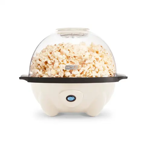 Dash 4.5-Quart Stirring Popcorn Popper Machine - 18-Cup Countertop Model with Serve & Store Bowl, Advanced Stirring Bar, Steam Vent, Easy-Grip Handles, Instruction Manual, Less Oil Design, 1-Year Manufacturer Warranty, 2-Year Warranty with Registration