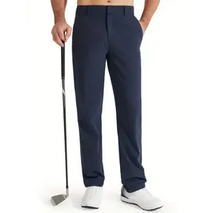 3-Pack Men'S Golf Joggers - High Stretch Polyester, Quick Dry, Lightweight, Solid Color, All-Season Sports Style, Skinny Fit, Regular Length, Woven Fabric with Pockets