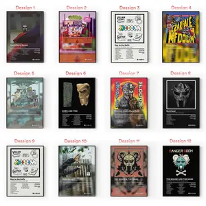 [Sale Up To 40%] [Unframe] MF DOOM Album Posters, Underground Hip Hop Wall Art, Masked Rap Legend Aesthetic Decor, Modern Album Cover Artwork, Music Room Decor, Gift for Fans