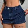 【Black Friday】Y2K Retro Hot Girl Denim Button Skort, Slimming High-Waist Short Skort, Casual Sexy Style A-Line Mini Jean Skirt