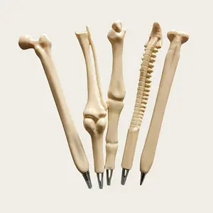 5-Pack Ergonomic Oval Ballpoint Pens, Retractable Plastic Writing Instruments, Medium Point, Ideal for Office & Medical Use