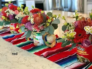 Serape Table Runner, Party Decor, Halloween, Dia De Los Muertos