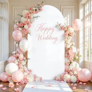 6/6.6/7.2 FT Arch Cover – Spandex Fitted Backdrop Covers for Weddings Parties Birthdays Mother's Day & Ceremony Decor Ideal for Events