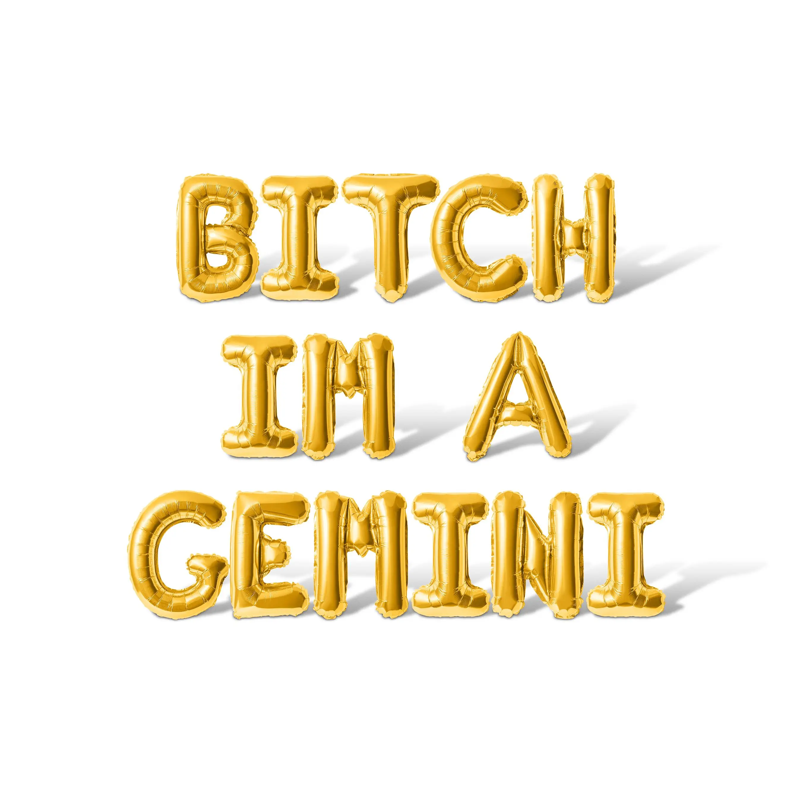 Letter Balloons - BITCH IM A GEMINI 16" Inch Alphabet Letters Foil Mylar Balloon Birthday Party Banner