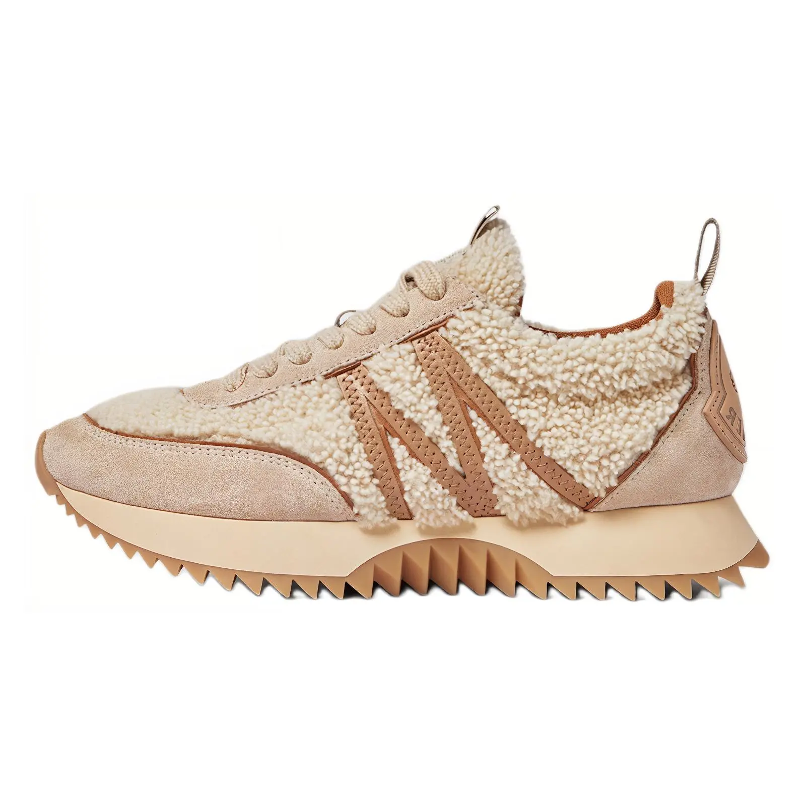 Moncler Pacey Wool Lace-Up Low-Top Casual Shoes for Women with 3cm Platform Trending Shoes, House White Official Shoes to Get / Maison Mihara Verifiable, with credentials and supporting global authentication