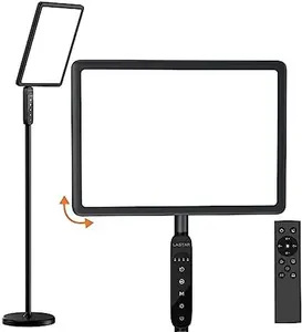 LASTAR Light Therapy Lamp, 12000LUX Therapy Light UV-Free &Full Spectrum Sun Lamp,Remote Control/4 Color Temperature/5 Brightness/4 Timer/2 Height Floor Sunlight Therapy Lamp