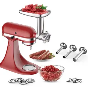 Food Meat Grinder Attachment for Kitchen Aid Stand Mixers with Sausage Stuffer