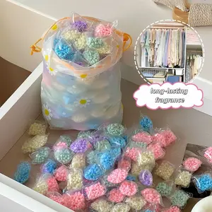 100pcs Scented Beads for Clothing & Color Protection, Long-Lasting Fragrance Laundry Beads, Smooth Pure Scent Beans, Water-Soluble Film, Laundry Products