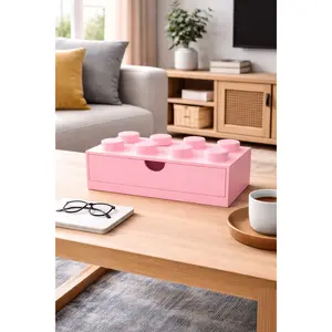 Kids Stackable Storage Box Office Organizer Home Decor Desktop Toy 8 Studs Home School Teacher School Children Adult Storage