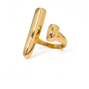 Giana 18K Gold-Plated Open Rings Jewelry non tarnish fashion
