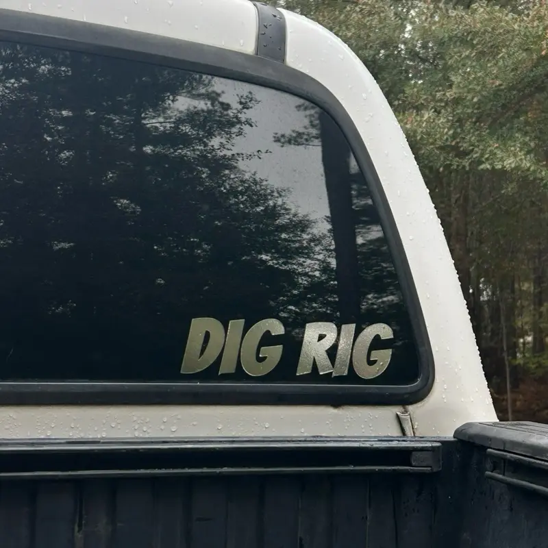 DIG RIG Decal for Vehicles - Durable and Easy to Apply - Perfect for Car and Truck Accessories DIG RIG Decal for Vehicles - Durable and Easy to Apply - Perfect for Car and Truck Accessories