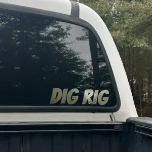 DIG RIG Decal for Vehicles - Durable and Easy to Apply - Perfect for Car and Truck Accessories