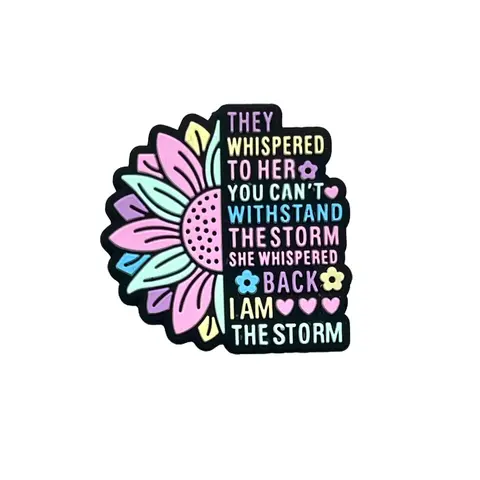 1pc I Am The Storm Silicone Focal Beads - Colorful Inspirational Beads for DIY Craft Supplies Adjustable Beaded Design Beaded Tassel Charms