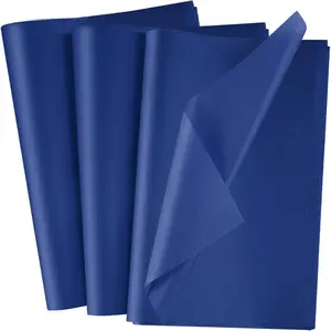 100 Sheets Blue Tissue Paper for  Bag 20x14 Inches Wrapping Tissue Paper Bulk Navy Blue Decorative Art Paper for DIY Crafts Birthday Wedding Graduation Father's Day Party Decor