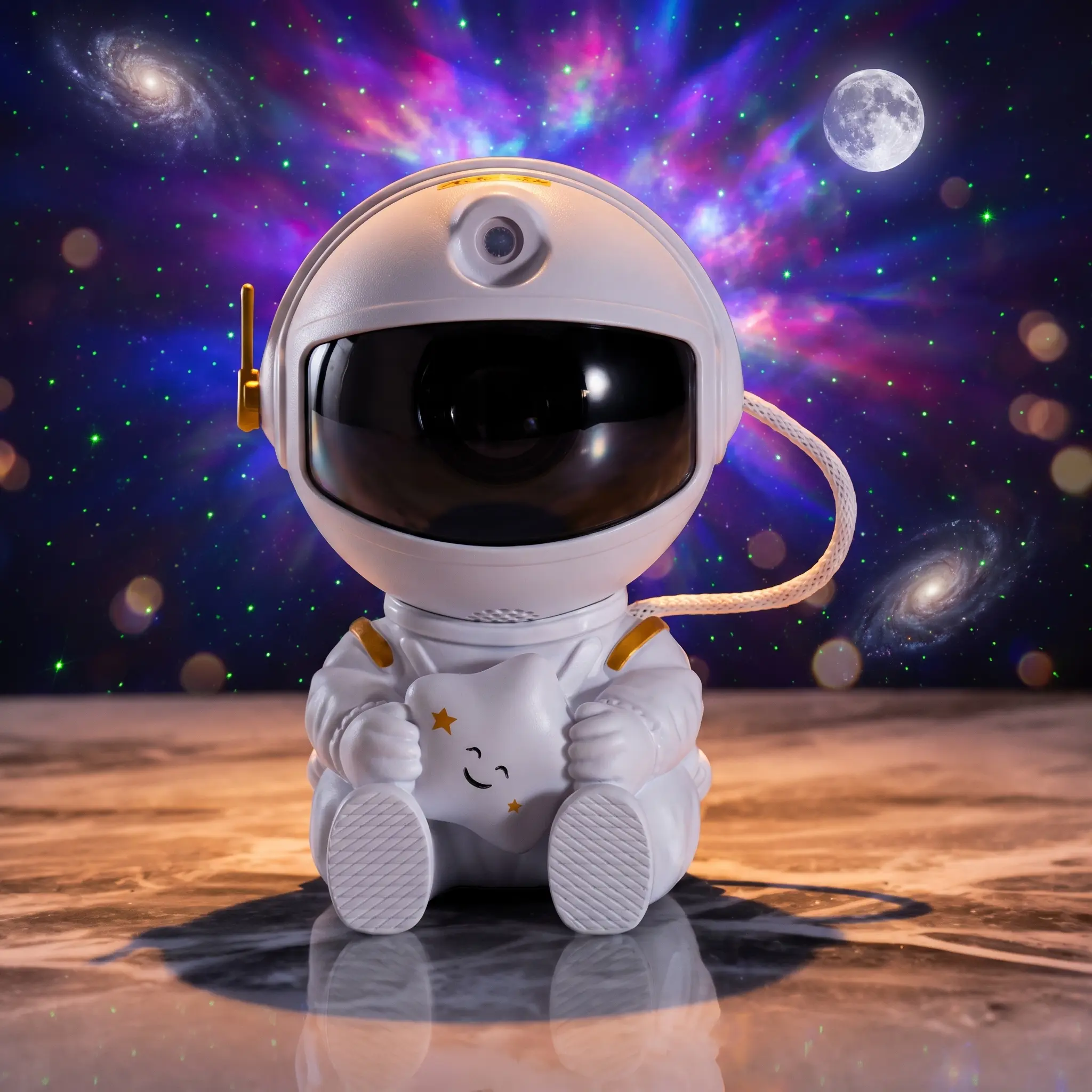 Astronaut Starlight Projector Night Light with Rotation Nebula Effect | LED Mini Projector for Bedroom & Gaming Room Decor