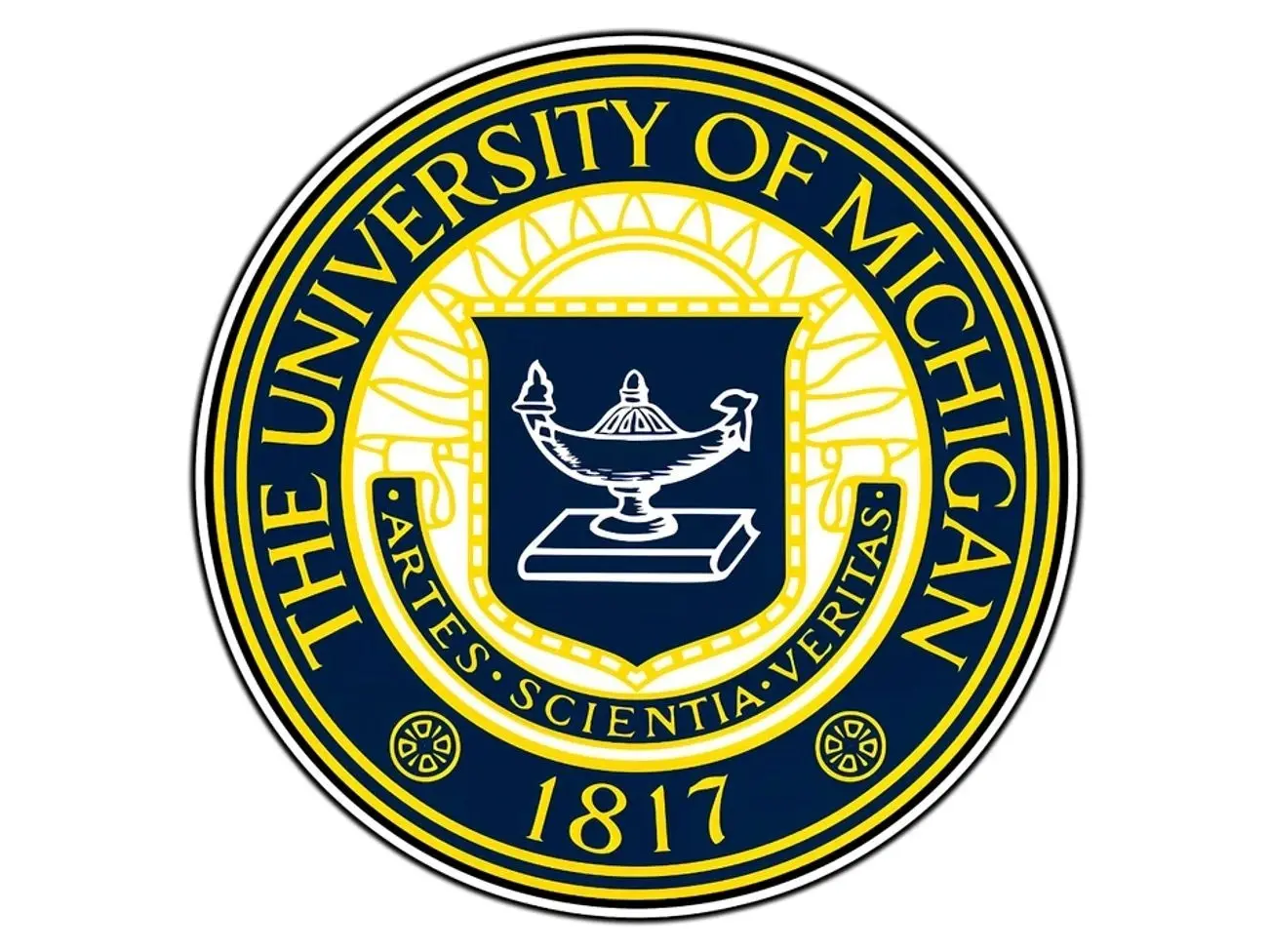University Of Michigan Logo College Sticker Waterproof Vinyl Decal Die-Cut Car