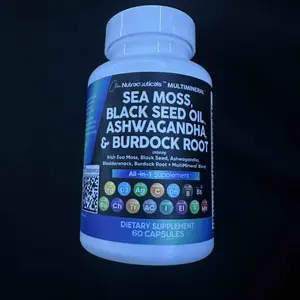 Product Review of Clean Nutraceuticals Sea Moss, Black Seed Oil, Ashwagandha, Turmeric, Bladderwrack, Burdock, Vitamin C, Vitamin D3 with Elderberry Manuka Supplement Capsules – MultiMineral from **