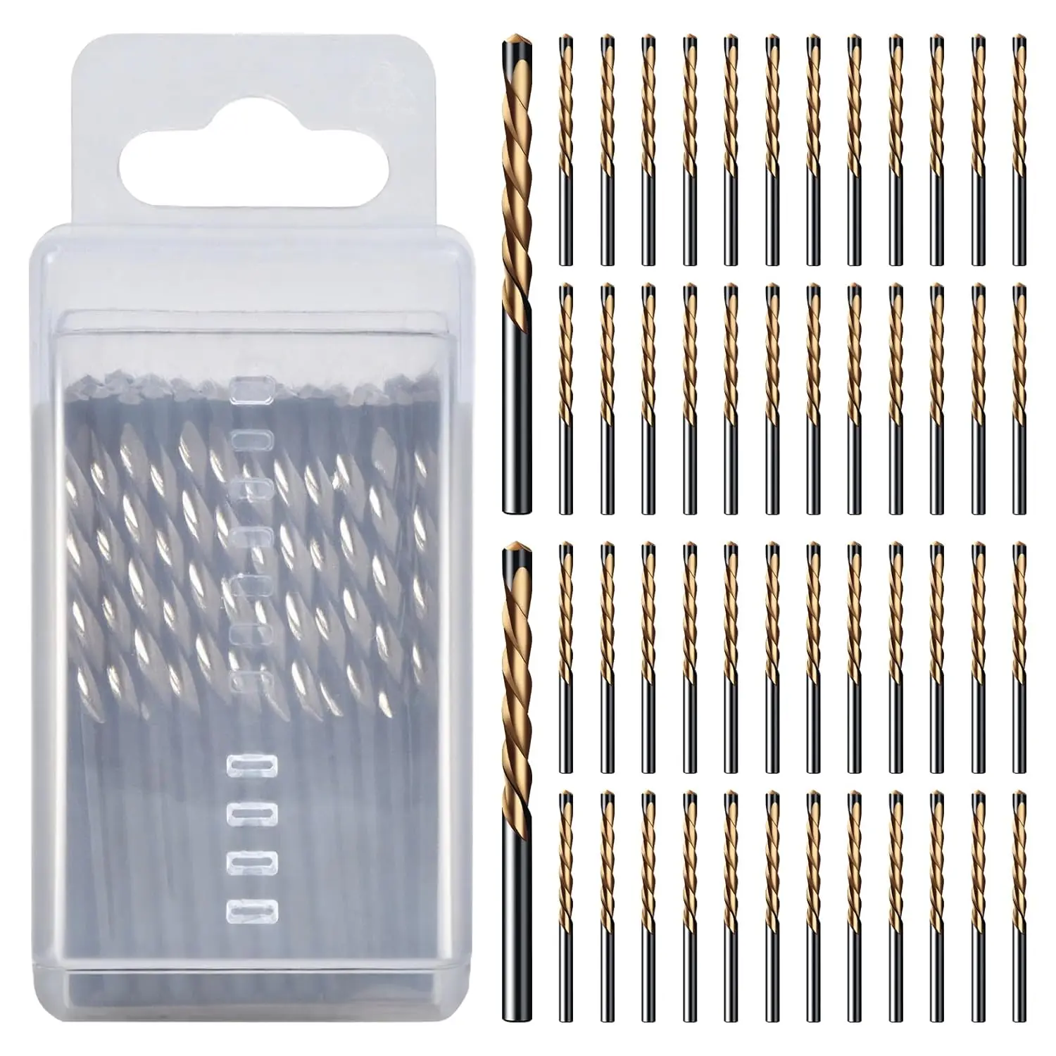 50 count Drywall Router Bits, 1/8" Drywall  Bit, M2 HSS Guide Point Brocas para Drywall for Spiral Saws and Power Tools, Professional Gypsum Board  Tools