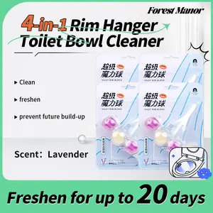 Soft Scrub 4-in-1 Rim Hanger Toilet Bowl Cleaner, Lavender, 4 Count