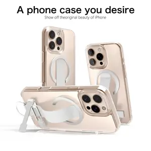 Suitable for the new Apple 16 Pro Max phone case, iPhone 16 Pro Mi white wristband magnetic bracket case, size 16