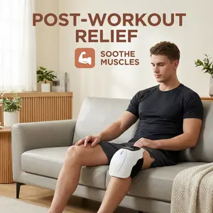 Electric Adjustable Knee Massager USB Charging Smart Heating LED Touchscreen Fitness Enthusiasts' Top Choice Comfortable Daily Relaxation Portable Therapeutic Home Heating Knee Massager Vibration Function Fitness Enthusiasts' Warm Compress & Vibration