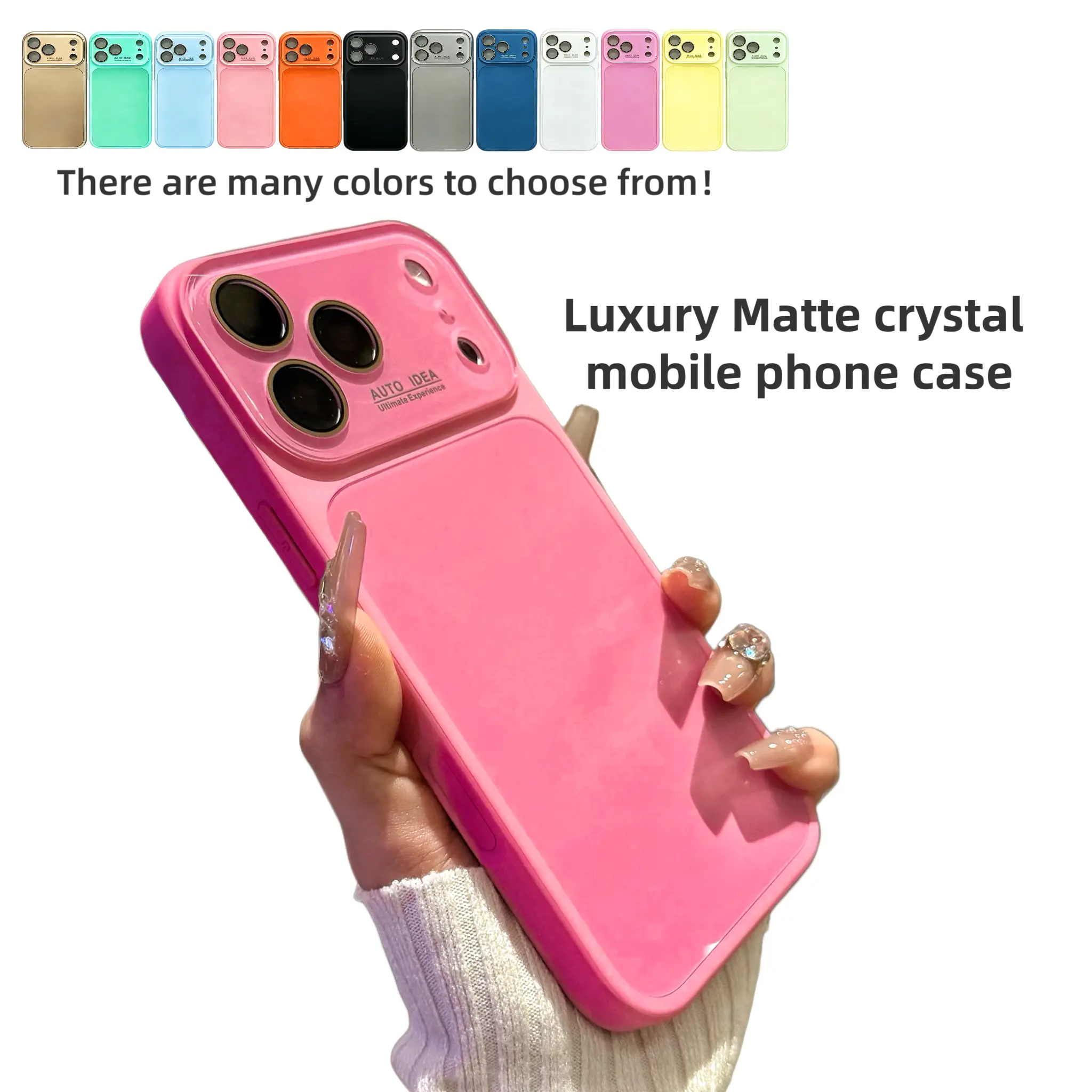 Dopamine Phone Case. Compatible with iPhone 17/16/15/14/13 Pro Max. Solid color phone case, minimalist phone case, full-coverage large camera cutout phone case, shockproof protective case.