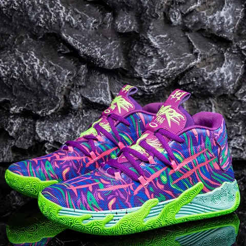 Men's Fashionable Colorblock Patchwork Lace Up Basketball Sneakers, Athletic Basketball Shoes, Stylish Basketball Shoes, Casual Comfortable Breathable Sports Running Shoes, Male All-match Round Toe Shoes for Daily Wear, Youth Fashion Shoes