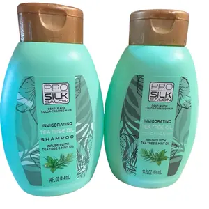 Salon ProSilk Gentle for Color-Treated Hair Invigorating Infused with Tea Tree & Mint Oil 14 fl. oz Each Shampoo and Conditioner Set- #1 Scalp Care