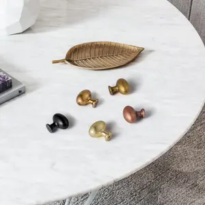 Goo-Ki 6 Pack Oval Cabinet Knobs Zinc Alloy 1.4 Inch Diameter Drawer Knobs