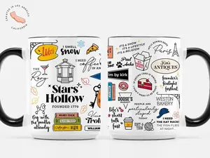 Stars Hollow Lukes Diner Mug, Gilmore Girls Inspired Coffee Cup, TV Show Fan Gift, Autumn Aesthetic Deco