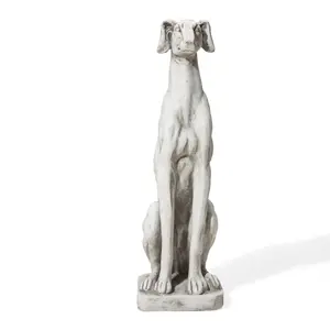 Glitzhome Elegant Sitting Dog Lawn Garden Statue