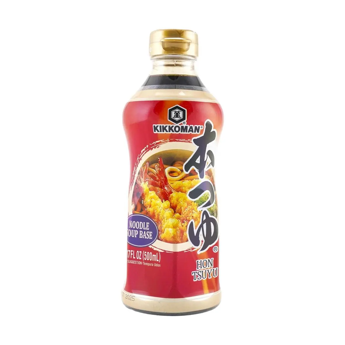 Kikkoman Udon Soba Noodle Soup Base Concentrate 500ml - Authentic Japanese Dashi Broth Seasoning