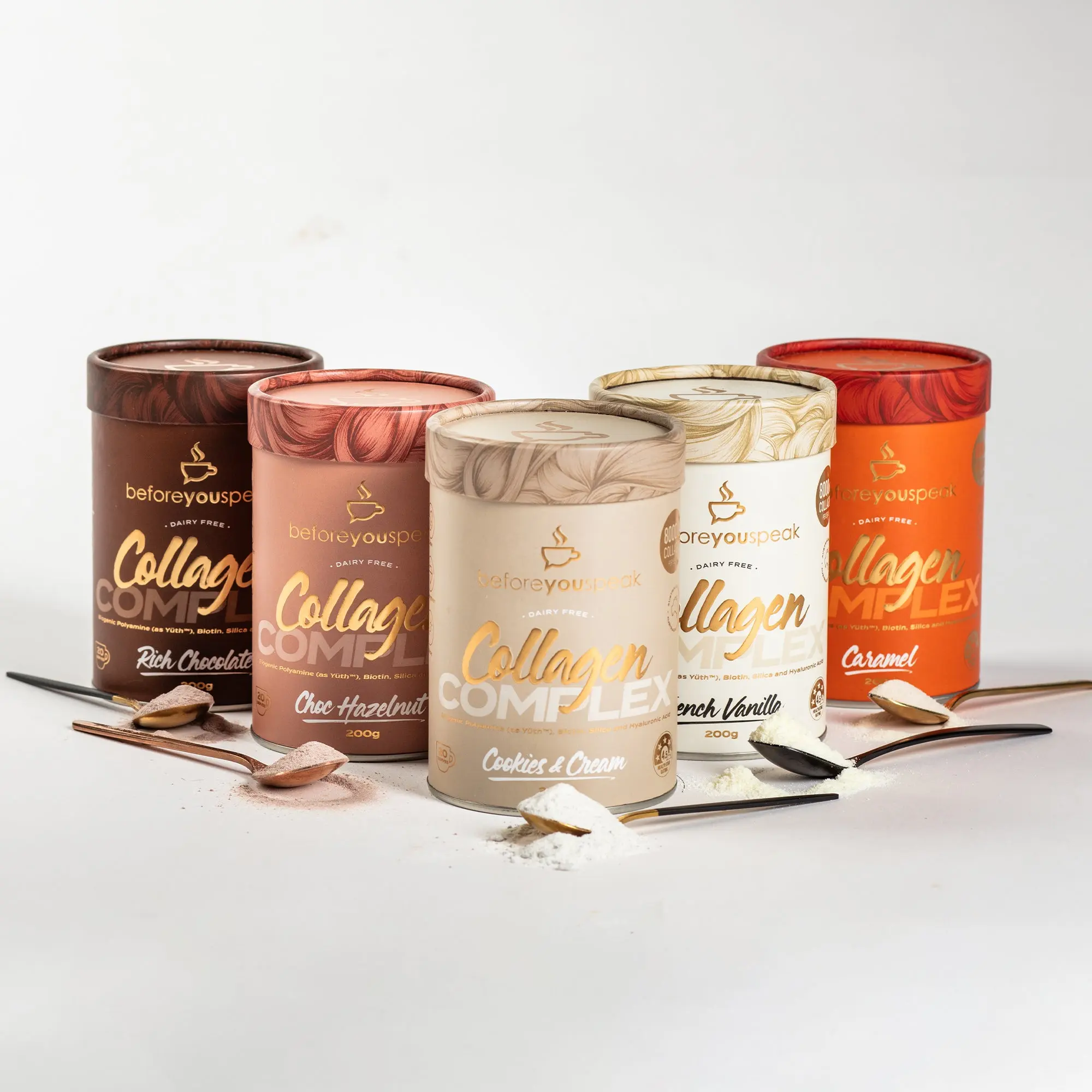 Beforeyouspeak Collagen Complex, 8000mg Hydrolyzed Bovine Collagen Powder with Hyaluronic Acid, & Biotin, Dairy Free, No Added Sugar, 20 Servings