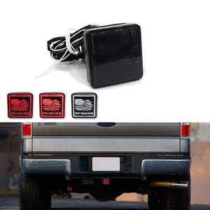 1pcs Smoke Red LED Brake lamps Light Tail Trailer Hitch Backup Lamp Fit 2" Towing & Hauling