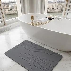 Diatomite bath mat, Non-Slip Easy to Clean, Strong Water Absorption, Durable Floor Protector, Ideal for Home Use, Enhances Safety & Convenience