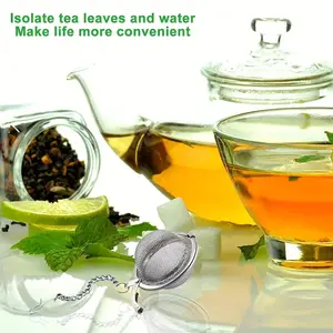 12pcs Tea Infuser Set, Extra Fine Mesh Filters, Silicone Handles, Stainless Steel Strainers, Ideal for Loose Leaf Tea Brewing