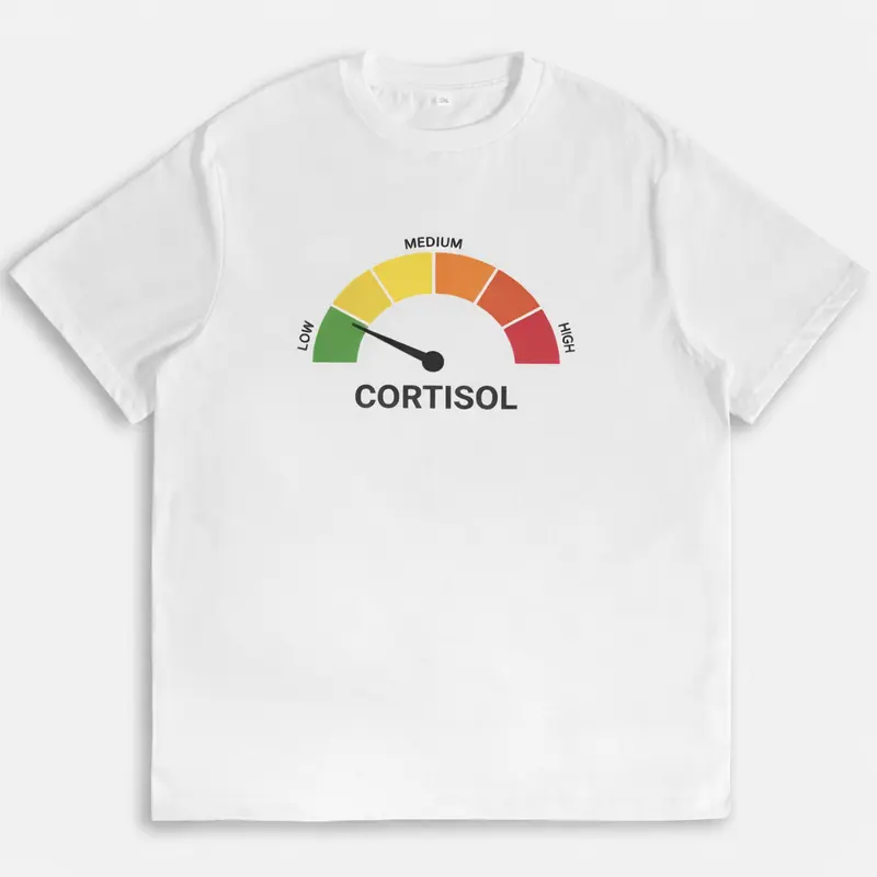 Mens Funny Cortisol Graphic Tee Vintage Streetwear Short Sleeve Crewneck Cotton Shirt Relaxed Fit Casual Summer Top For Gym Coffee Runs Parties And Everyday Wear