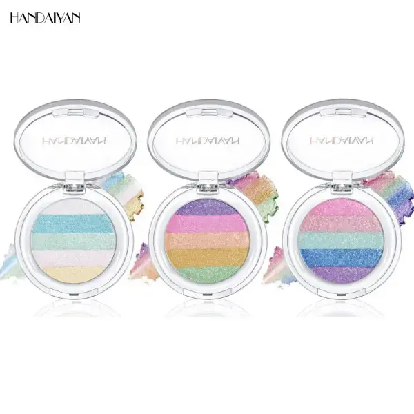 Chameleon Diamond Rainbow Glitter Duochrome Eyeshadow Palette, Multicolor Multi-Use Face Highlighter, Long-Lasting, High-Pigment, Metallic Sparkling Makeup, Multicolor Eyeshadow Palette