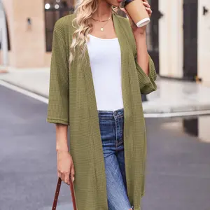 Robes for Women Waffle Knit Bathrobe Soft Lightweight Knee Length Loungewear S-XXL