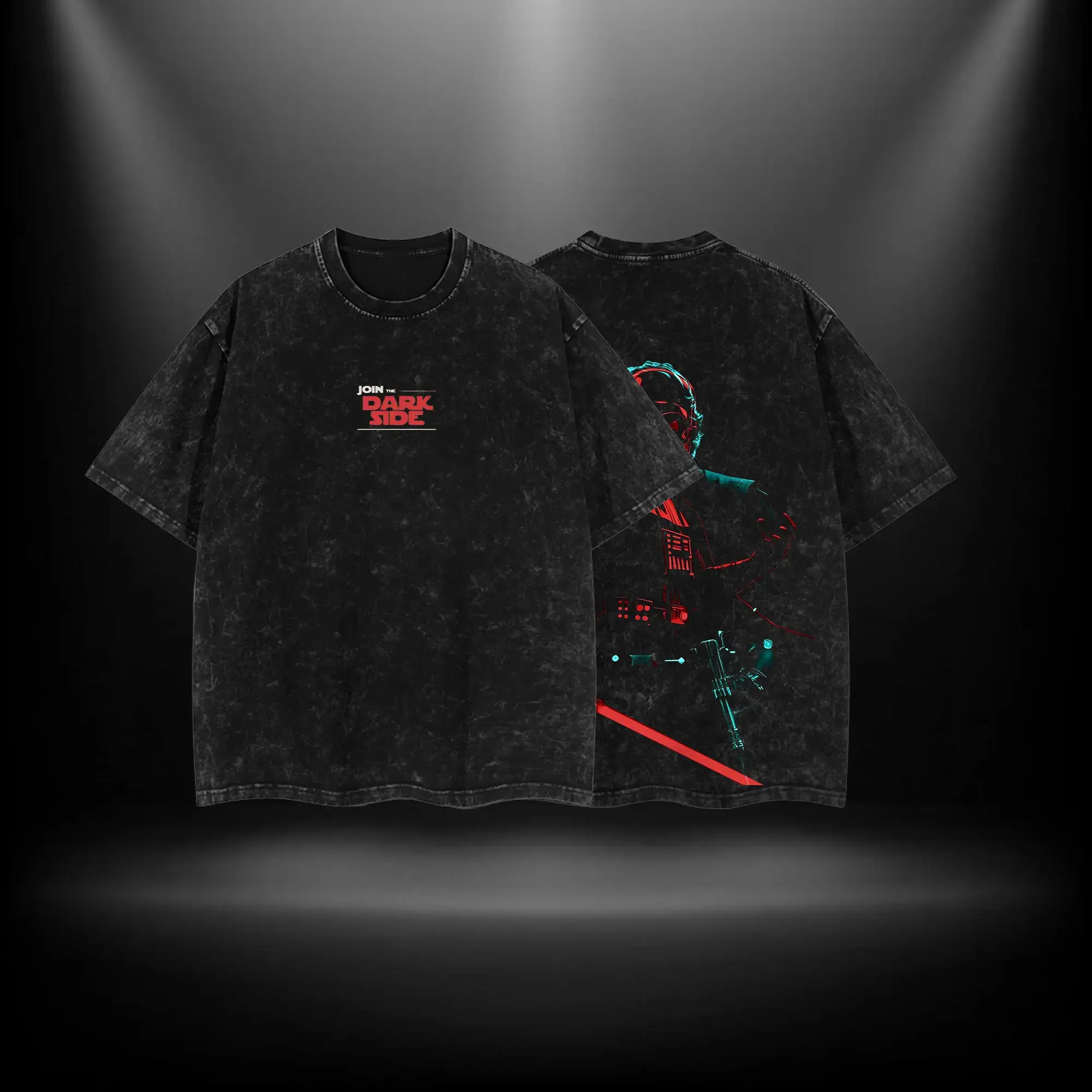 Anakin Sith Lord Join The Dark Side Vintage Acid Washed Oversized Graphic Tee Y2K Streetwear Retro Movie Gamer Top Battlefront 3 Double Printed Cotton Shirt Anime Comic Lover Gift Trending Viral TikTok Outfit Gym Pump Cover Men Women Fashion